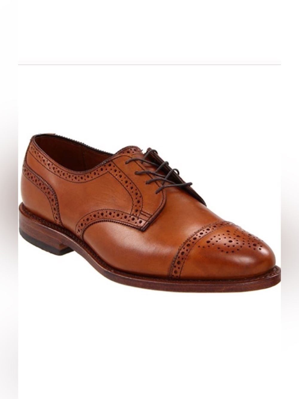 Allen Edmonds Men’s Sanford Bourbon Leather Cap Toe Oxford Dress Shoes 7.5